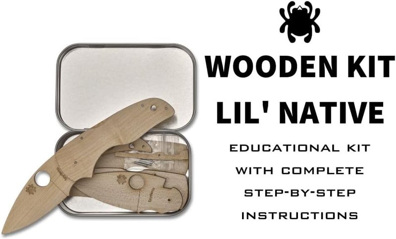Spyderco Lil Native Wooden Knife Kit - Educational DIY Crafting Project for Families, Safe Non-Sharp Design - WDKIT2 - Image 2